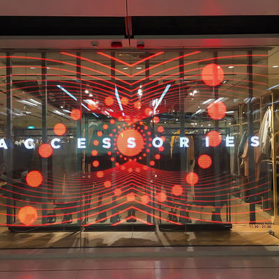 L'affichage à LED de centre commercial P25, LED transparente lambrisse 1000×1000mm IP65 imperméable