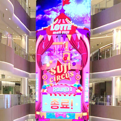 Luminosité structurel de l'affichage à LED LMS-TF de P3.9 du pro roman transparent créatif HD de série intense