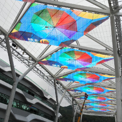 Commercial affichage à LED transparent, transparent de l'écran P3.9 de SMD 3510 LED haut